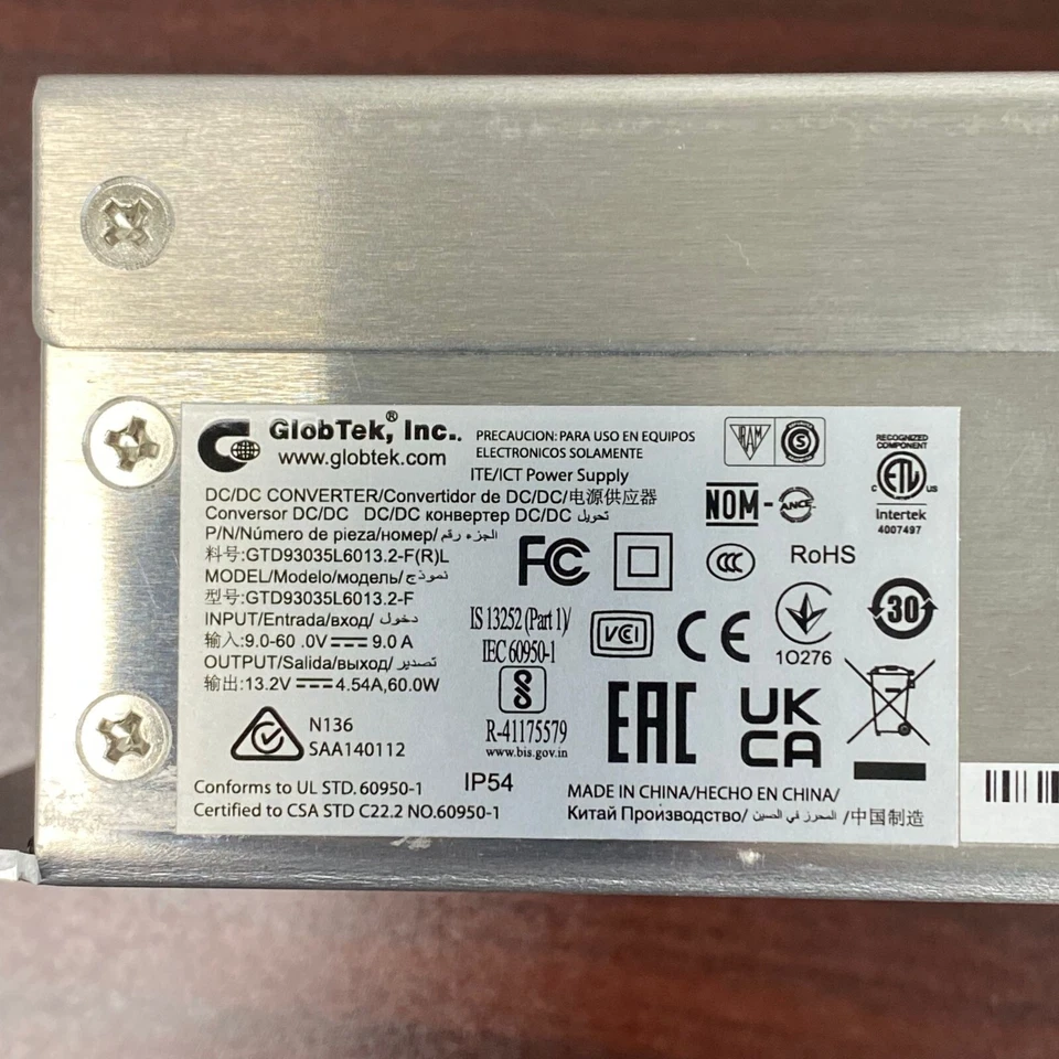 ZEBRA EVM POWER DC TO DC CONVERTER 9-60V IN 13.2V 4.54A OUT pn 450083 - Image 2 of 4