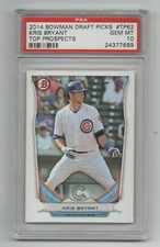 2014 Bowman DP Top Prospects * Rookie Card * Kris Bryant * #TP62 * PSA 10. rookie card picture