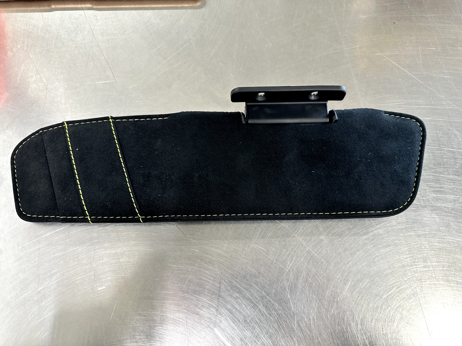 Ferrari 488 Spider LH Sun Visor Black/Yellow Stitching PN 88050000 USED