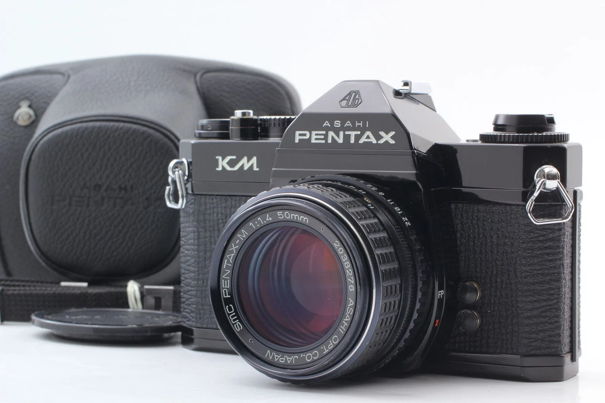 Near MINT + Case 】 Pentax KM 35mm SLR Film Camera Black 50mm f
