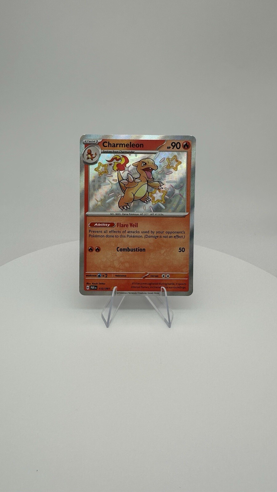 Pokémon TCG Charmeleon Scarlet & Violet: Paldean Fates 110/091 Holo Shiny Rare