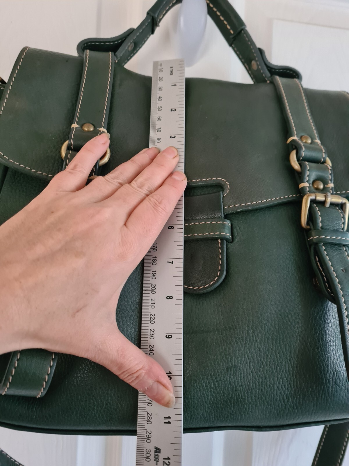 Blondie Mania Marmara Green Pebbled Grain Leather Multiway Satchel Rrp