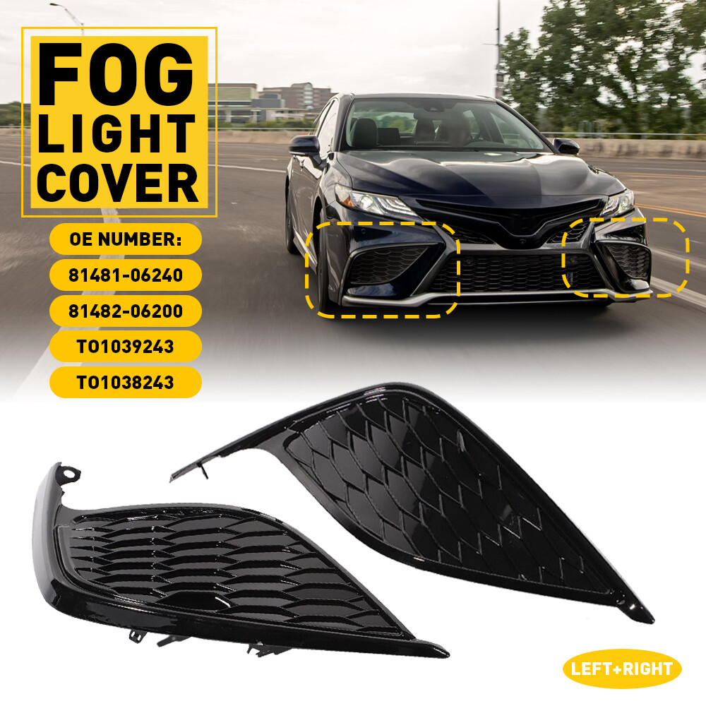 Front Bumper Fog Light Cover Lamp Frame Bezel Fits 2021-2023 Toyota Camry SE XSE