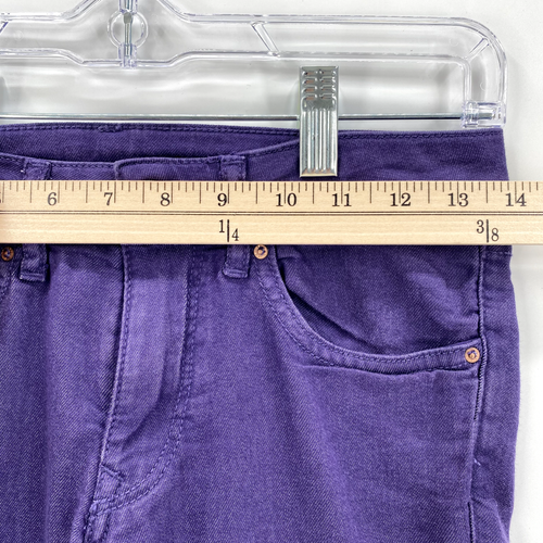 NWT Divided H&M Red Concept Denim Jeans Women’s Size 8 Purple Stretch Skinny Leg - Picture 9 of 12