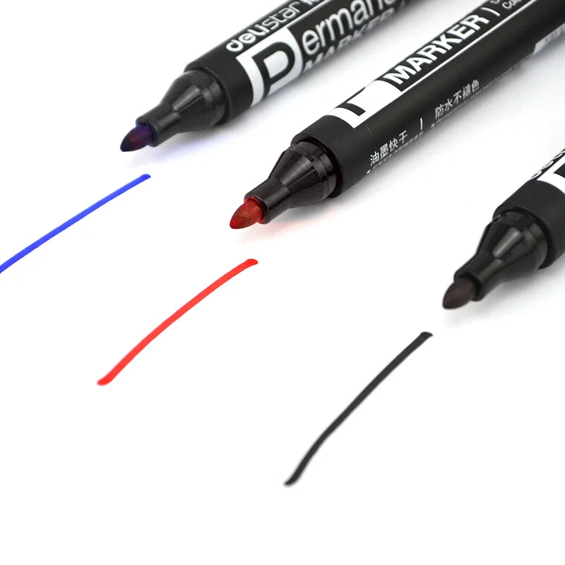 10pcs/Set Permanent Mark schwarz Blau Rot 14cm Aufzählungszeichen Pens Neu - Bild 2 von 4