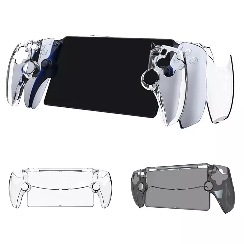 HSTOP Case for Playstation Portal, PS5 Portal Protective Case with  Ergonomic Grip & 6 Thumb Stick Caps for Playstation Portal Remote Player  (Clear)