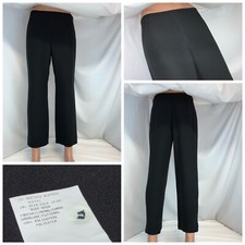 Armani Collezioni Pants Sz 10 Black Acetate Silk 28  Wide Leg LNWOT YGI RE2542