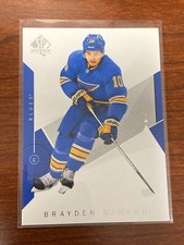 BRAYDEN SCHENN 2018-19 UPPER DECK SP AUTHENTIC ST LOUIS BLUES CARD #53