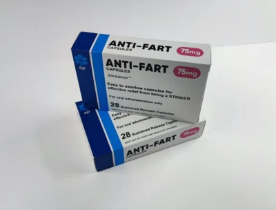 EP DESIGN Joke Prank Pill ANTI-FART Medication Box Ideal Secret Santa Christmas present