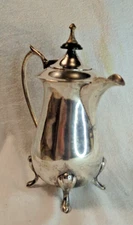 VTG Footed Creamer Hinged lid  EPNS A1 W A India 55 Silverplated