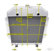 Cold Champion 2 Row Radiator Flathead Configuration For 1949 - 1953 Ford Cars