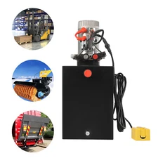 20 Quart Double Acting Hydraulic Pump Dump Trailer Reservoir 3000W 12V Unit Pack