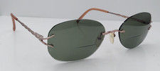 Vintage Tura 490 Bronze Oval Rimless Metal Sunglasses Japan FRAMES ONLY