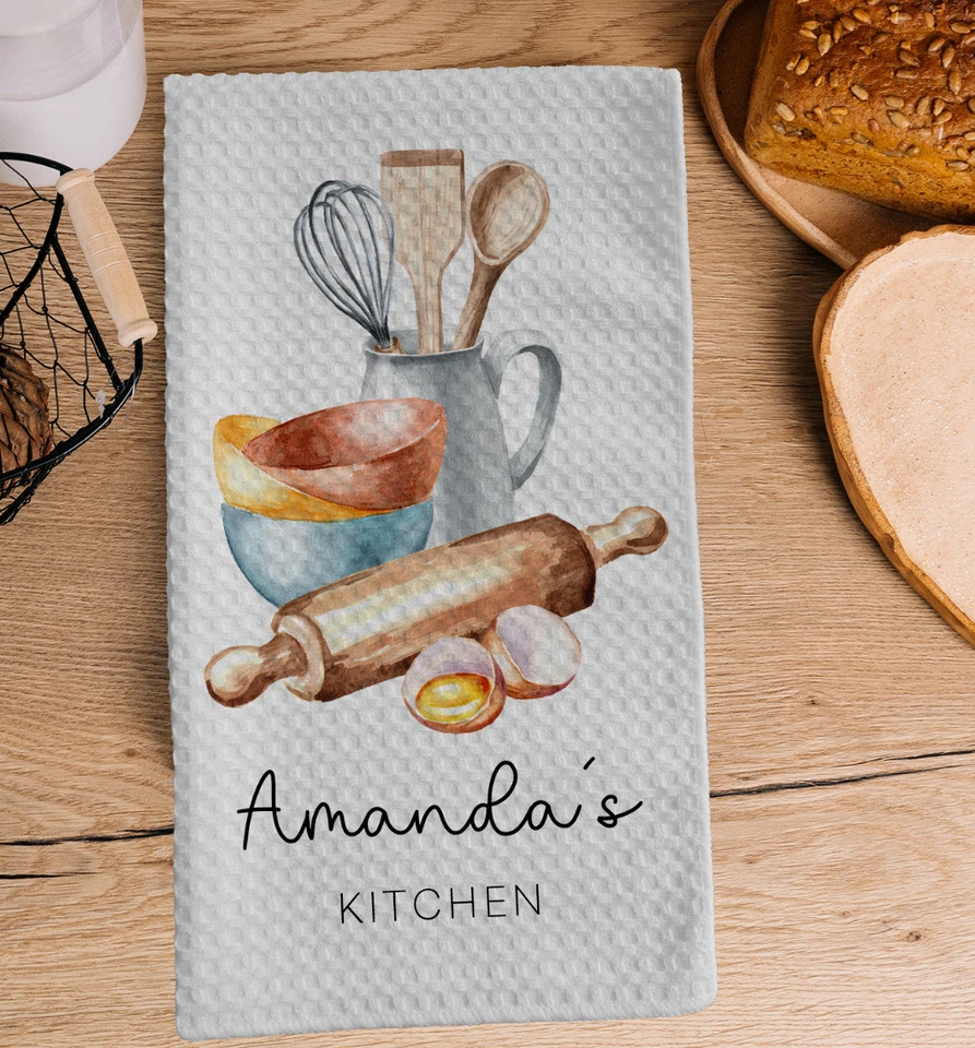 Personalized Kitchen Towel | Custom Tea Towel | Dish Towel Gift | Dishcloth - Image 4 of 4