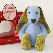 Bunny Rabbit SEWING PATTERN, soft toy sewing pattern, memory bear pattern, uk