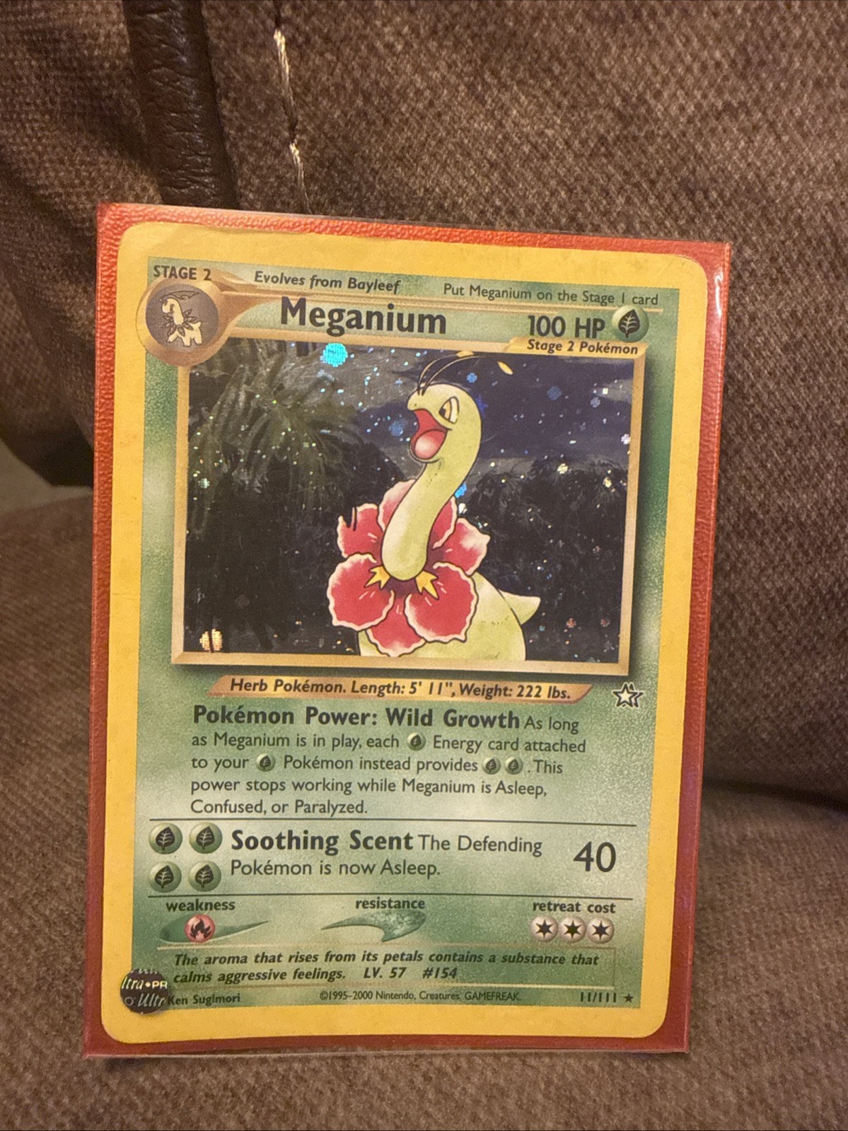 Pokemon TCG: 2000 Neo Genesis Unlimited Meganium 11/111 Holo Rare NM