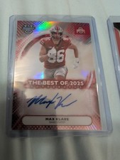 2025 Topps Bowman Chrome Beat Of 2025 Max Klare Auto Red Holo LA Rams