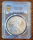 1996 American Silver Eagle PCGS Gold Label MS69 - KEY DATE - ASE