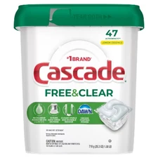 Dawn Cascade Free &Clear Action Pacs Dishwasher Detergent Tablets -Lemon Essence
