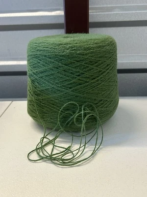 NEW HOPE YARNS Cone Spool SOFT Peru 3/12 Alpaca Wool Yarn w/Acrylic 2lb 2oz 982gr 4014 Green C