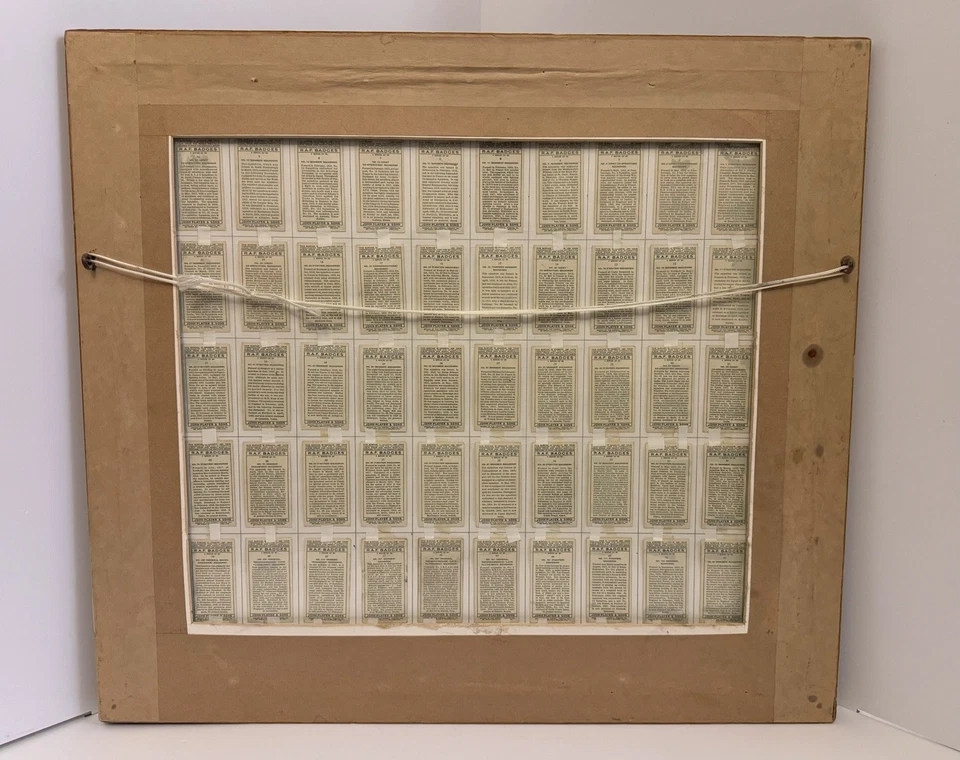 RAF Squadrons Cigarette Cards X 50 in a wooden frame - Image 4 of 4