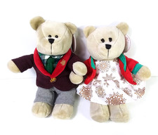 2017 Starbucks Bearista Bear Holiday Girl Boy Plush Stuffed Set Limited Ed NEW