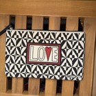 Brighton Black White Red Love Canvas Zip Pouch Pencil Case Cosmetic Bag NWOT — photo 2