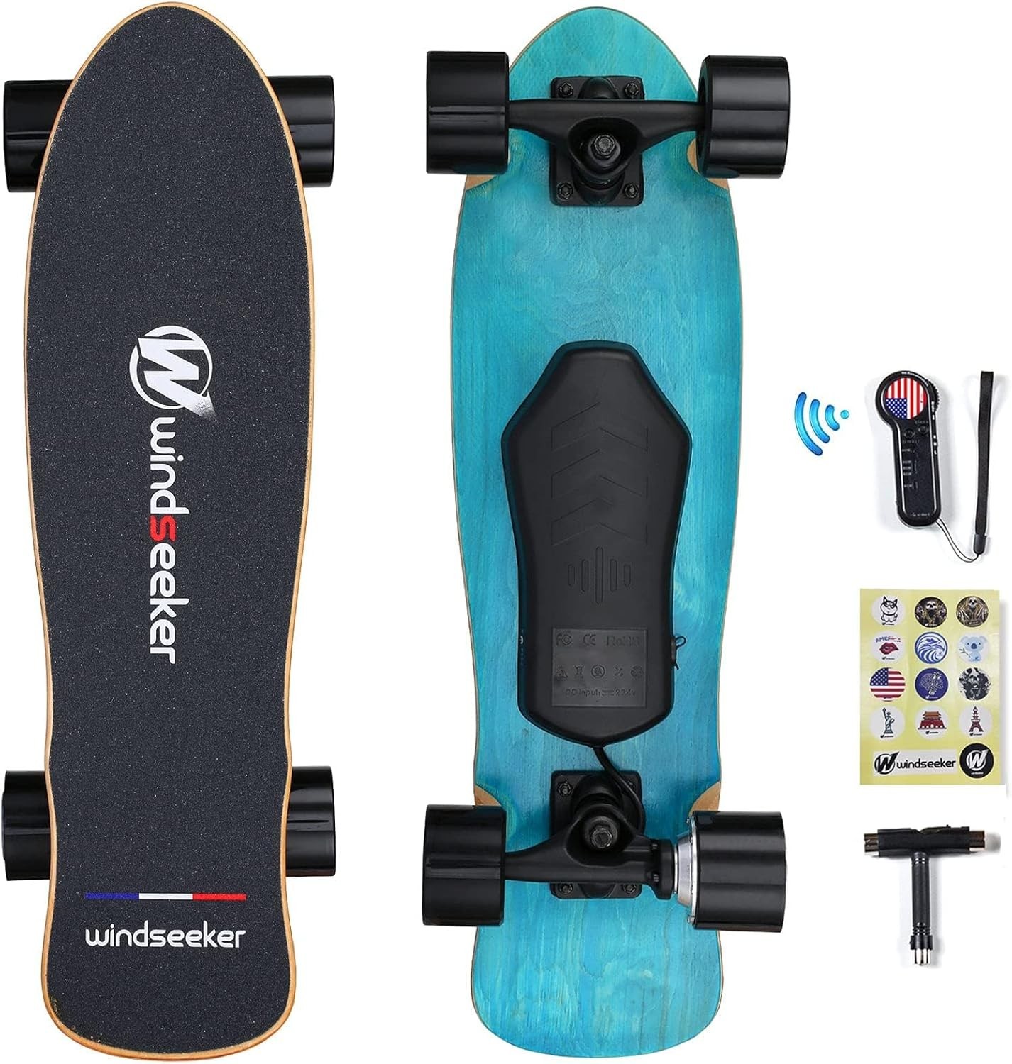 Electric Skateboard, 350W Hub Motor, 12.4 mph, 5 mi Range, 2