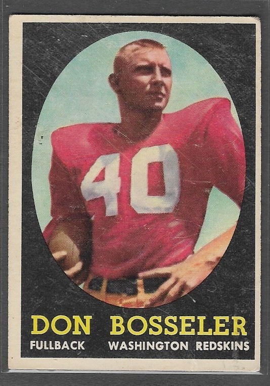 1958 Topps #132 Don Bosseler (RC) (VG-VGEX) Washington Redskins