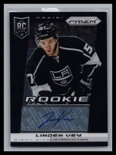 2013-14 Prizm Hockey #353 Linden Vey Black Prizm Autograph Rookie RC LA Kings