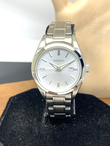 Seiko Women's Watch SUR633 Essentials Quartz Silver Dial Stainless Steel 30mm