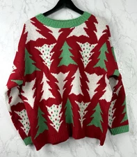 33 Degrees Women's Christmas Tree Sweater XS Cute or Ugly Sweater Contest