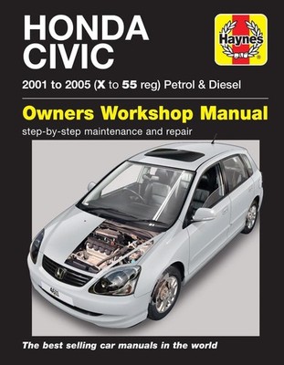 Honda Civic Petrol & Diesel (01 - 05) Haynes Repair Manual by Haynes Publishing