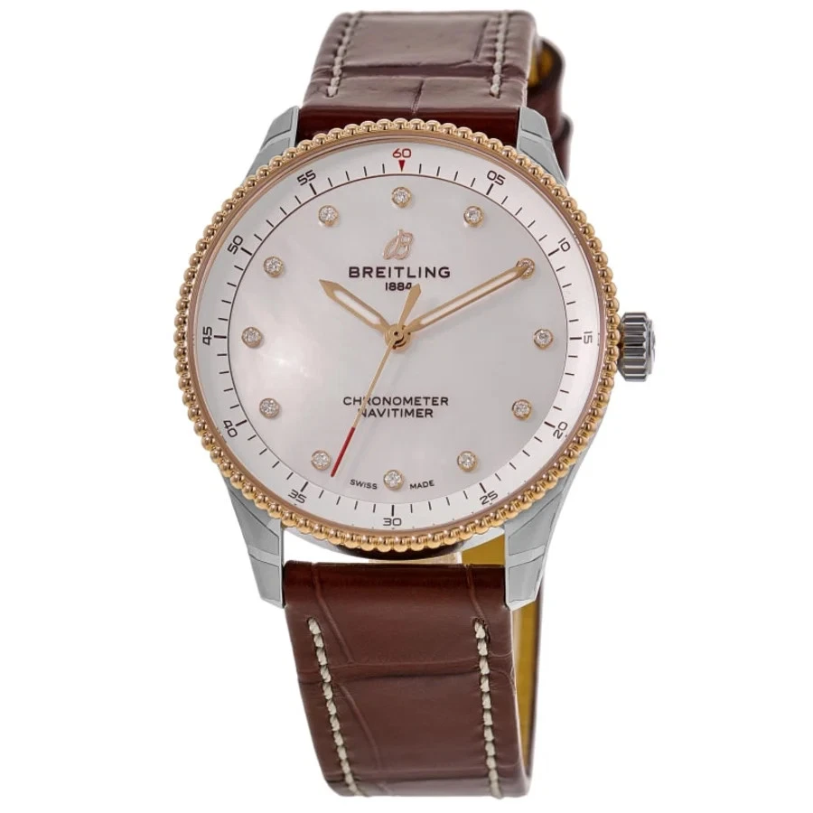 New Breitling Navitimer 32 Mother of Pearl Diamond Women's Watch U77320E61A1P1