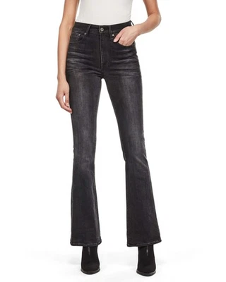 G-Star Damen Jeans, Skinny Flare, 3301 High Flare, Dunkelgrau, W27 L32 - Bild 1 von 4