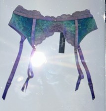 BNWT Ann Summers Sexy Lace Ombre Lilac Suspender Belt Size Medium