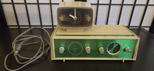 VINTAGE possibly 1968 Arvin Alarm Clock Radio Green and beige