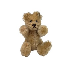 Vintage Steiff Golden Tan Mohair Jointed Mini Teddy Bear 3.5" Ear Tag Plush