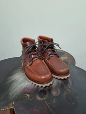 LL Bean Allagash Bison Leather Chukka Boots Men's Size 11 1/2 Hand Sewn