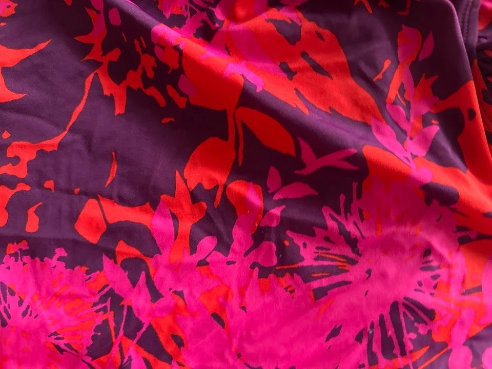 Camiseta sin mangas Liz Lange Maternity XXL para mujer Beach Resort Crucero Rojo Púrpura Foto 3 de 4