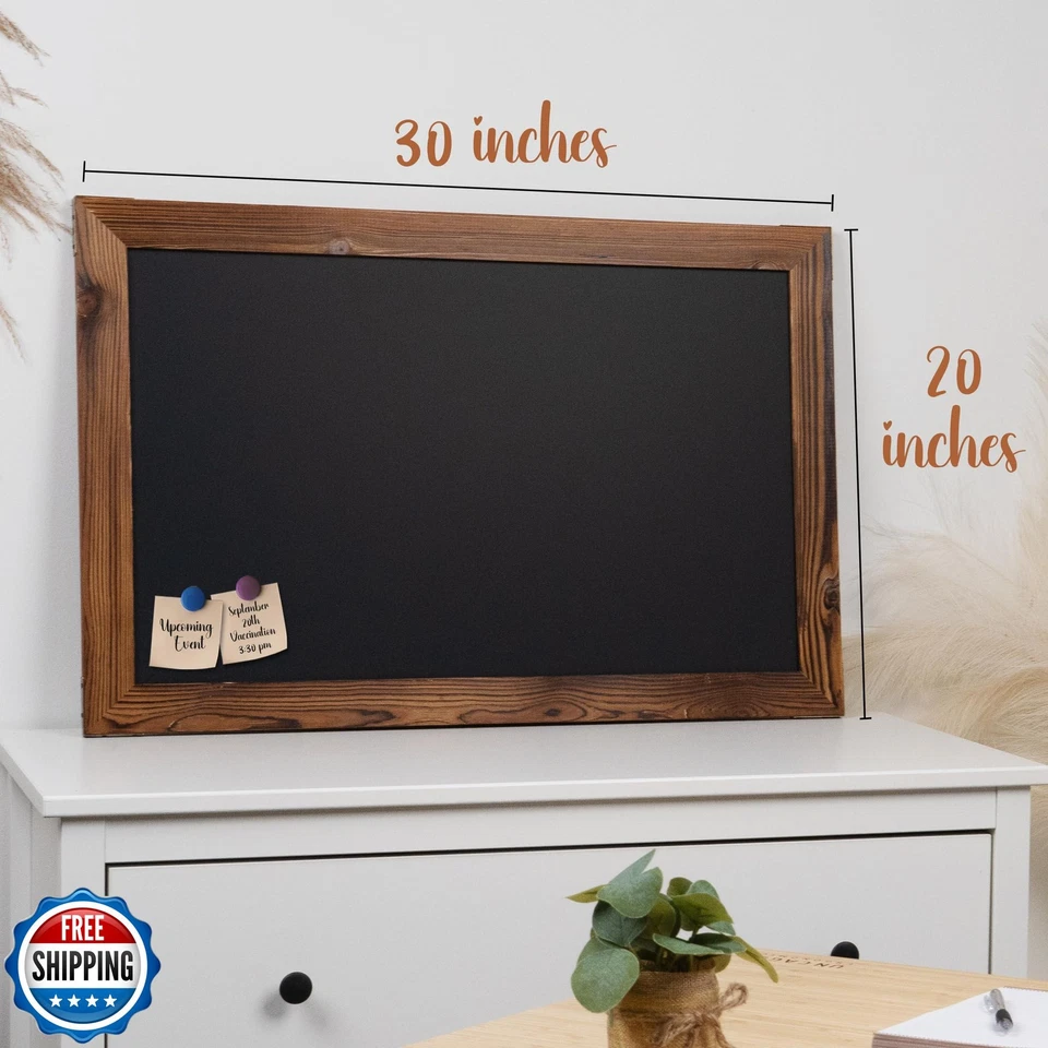 Loddie Doddie Magnetic Chalkboard Sign - 20 x 30 in Rustic Wood Frame - Easy- - Image 3 of 4