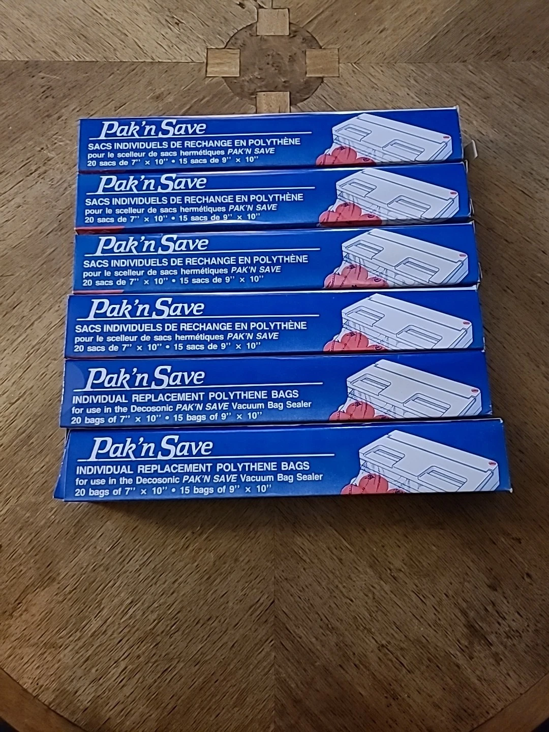 Decosonic Pak'nSave Vacuum Seal Replacement Bags Polythene 4 New Box's 2 Used.