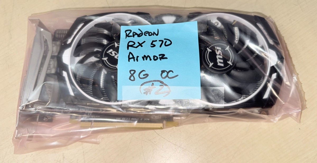MSI Radeon RX 570 ARMOR 8G OC Grafikkarte mit 8GB (Gebraucht) in