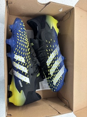 Adidas Predator Freak.1 FG Gr. UK 7 Fußballschuhe, Schwarz/Blau/Gelb Neu mit Karton