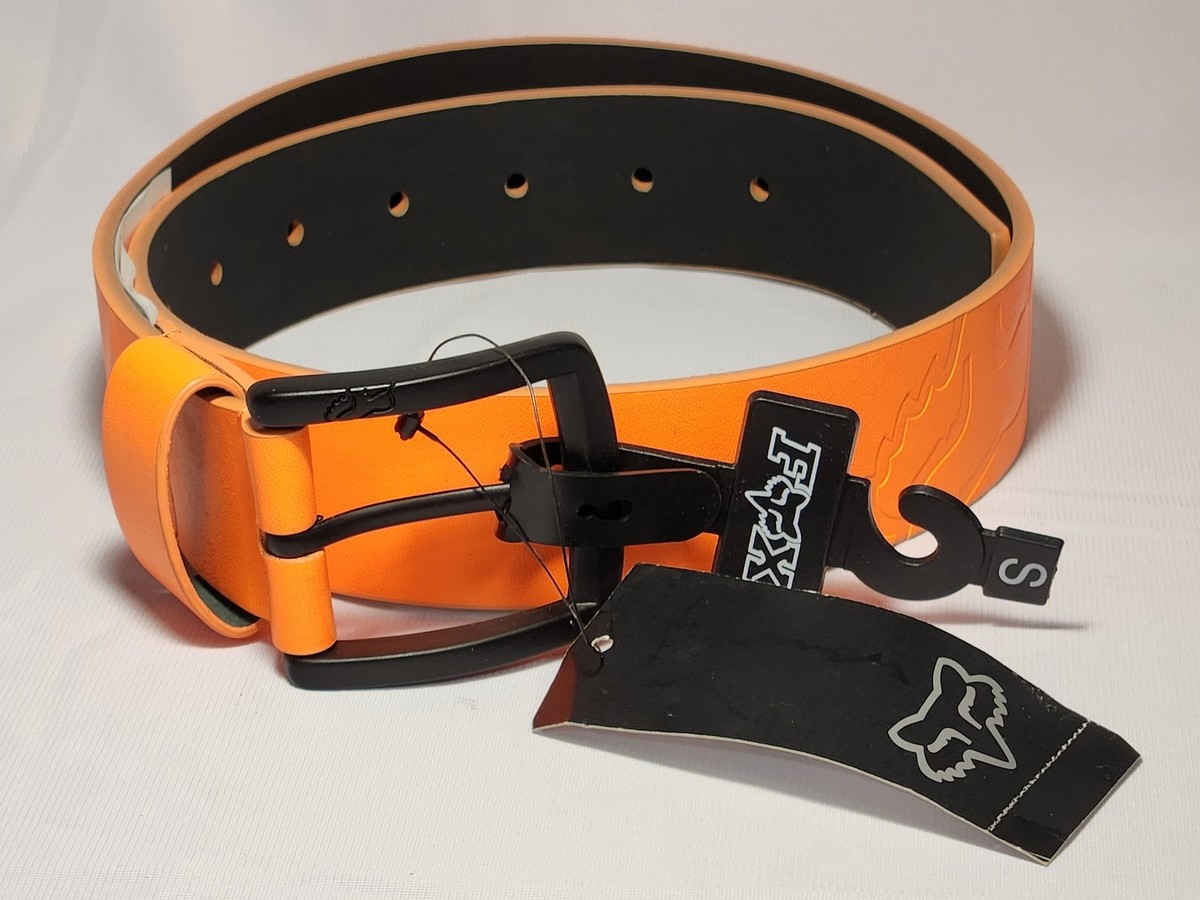FOX Bright Hunter Electric Orange 1.5 Inch Leather Mens Core Belt