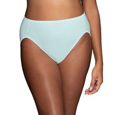 Vanity Fair HI-CUT Brief Body Shine Illumination Talisman Blue nylon Size 10/3XL