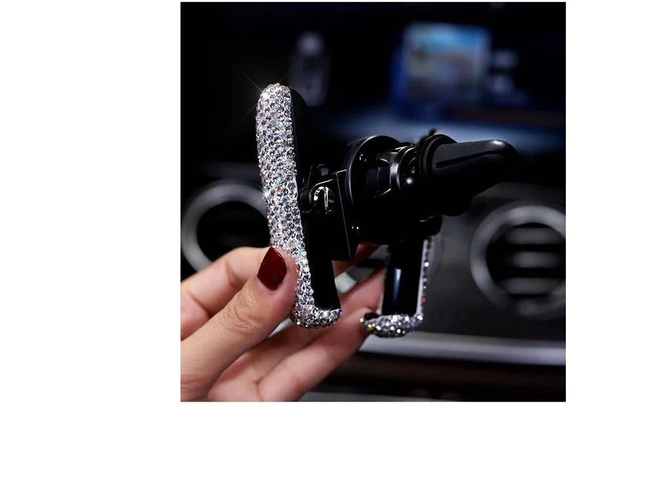Bling Car Phone Holder Mini Car Dash Air Vent Automatic Phone Mount Universal... - Image 3 of 4