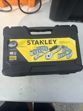 Stanley Mechanics Tool Set 40 Piece Wrenches New Case Kit Sockets Ratchet Tools