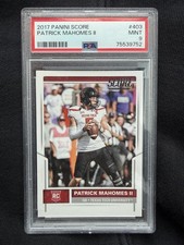🔥🔥Patrick Mahomes II Rookie PSA 9 #403 Texas Tech Raiders 2017 Panini Score🔥 