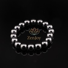 Hematite Iron Oxide 10mm Round Beads Bracelet Stretch Adjustable Bracelet